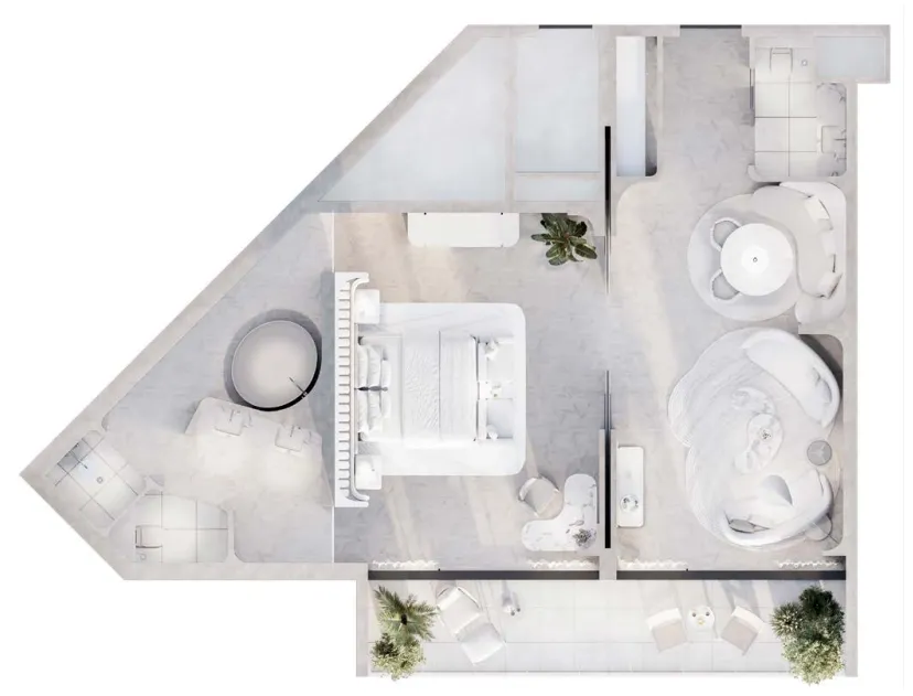 1 bedroom floor plan
