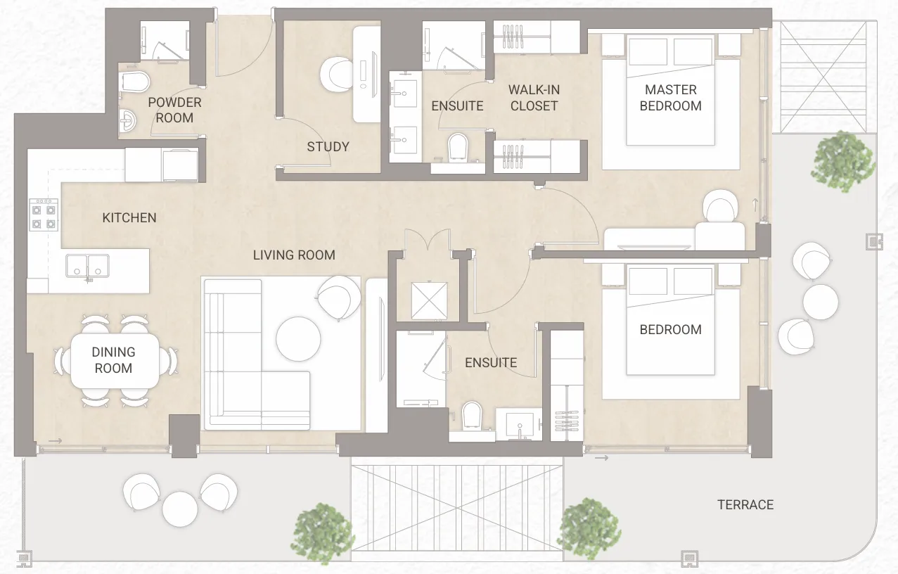 2 bed