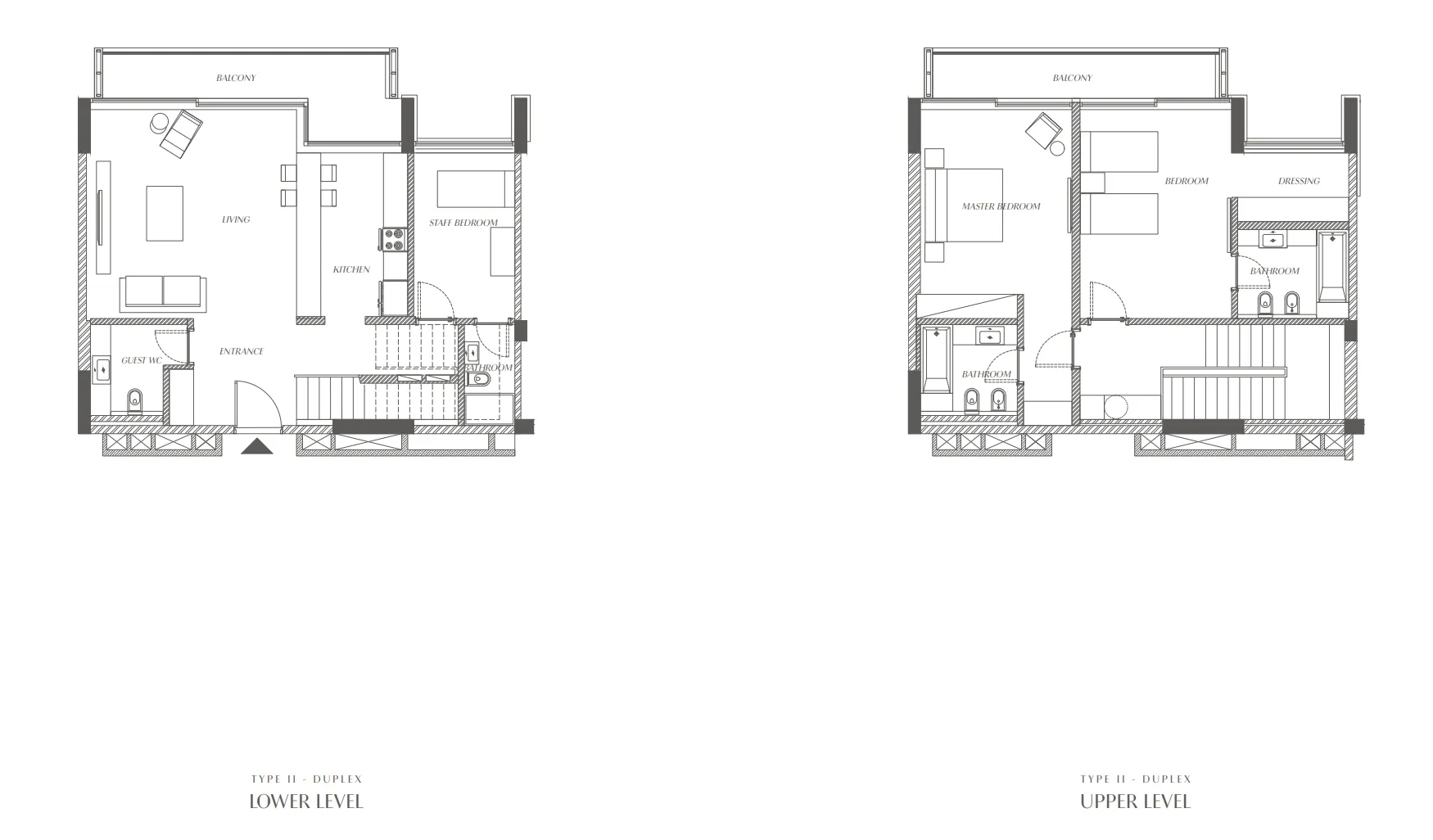 2 bedrooms floor plan