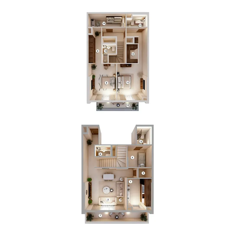 AYS Developers Q Gardens Loft 2BR floor plan
