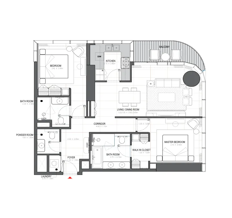 2BR Layout