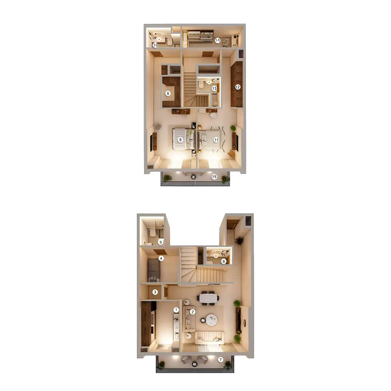 AYS Developers Q Gardens Loft 2BR floor plan