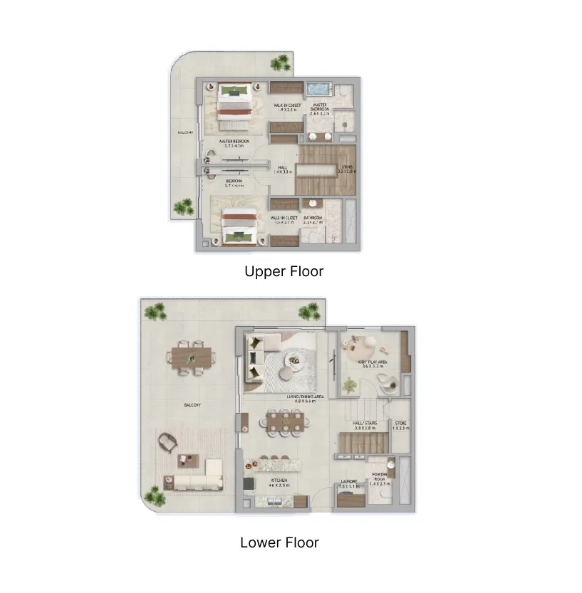 2 bed