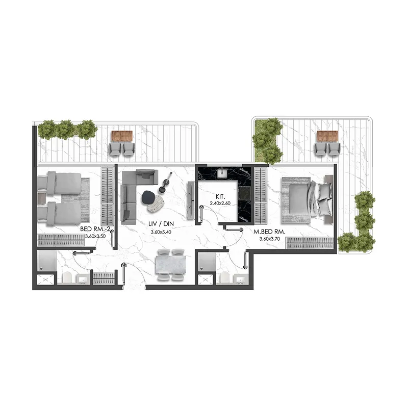 2BR Layout