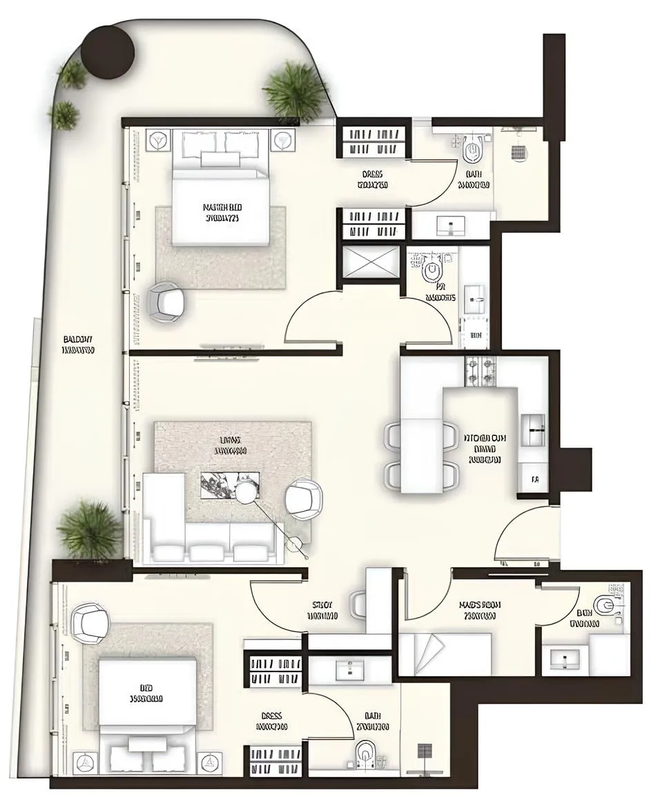 Condor Group Sonate Residences 2BR floor plan