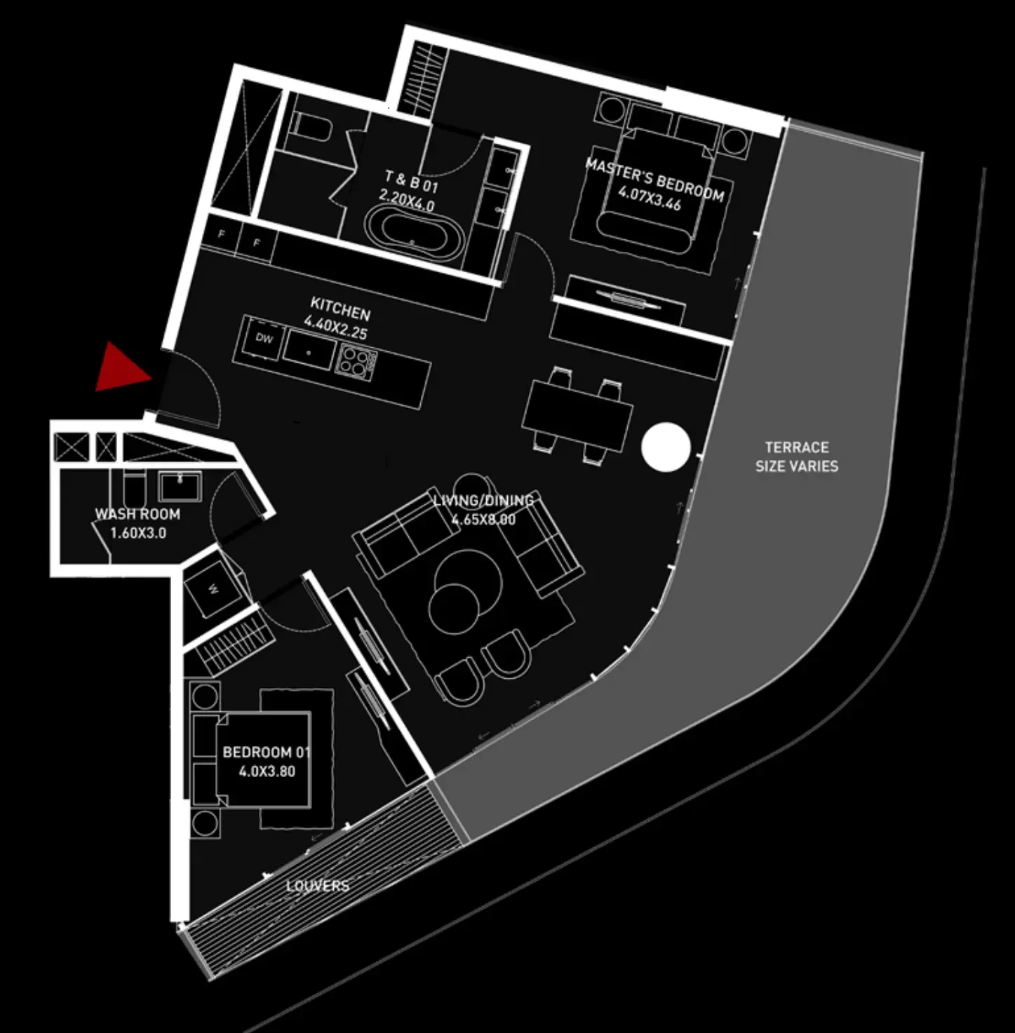 Cosmo Developments Brabus Island 2BR floor plan