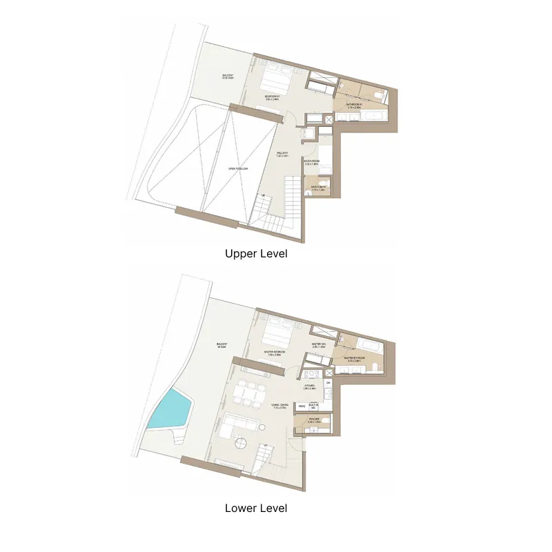 One Development Laguna Residence 2BR floor plan