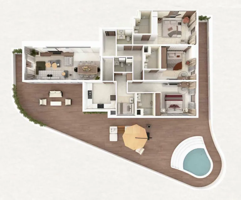 ADE Properties Barari Gate by ADE 3BR floor plan