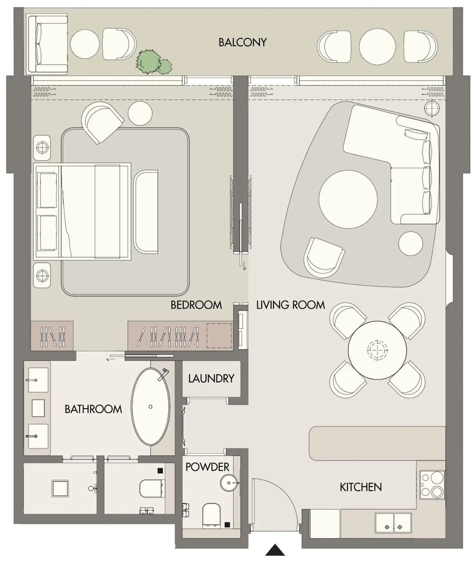 1 bed