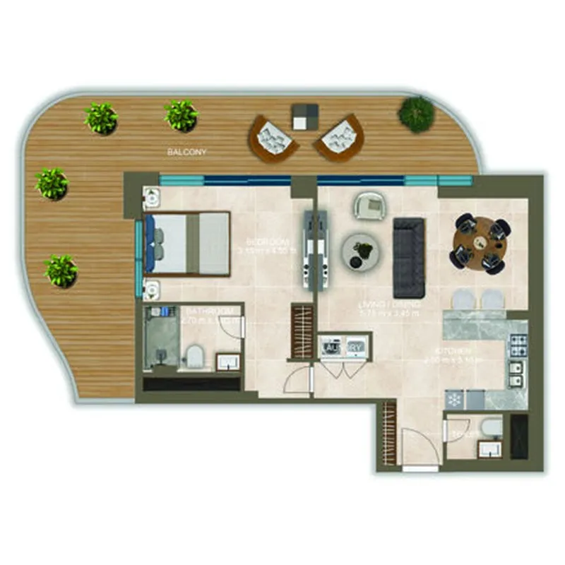 1 bed