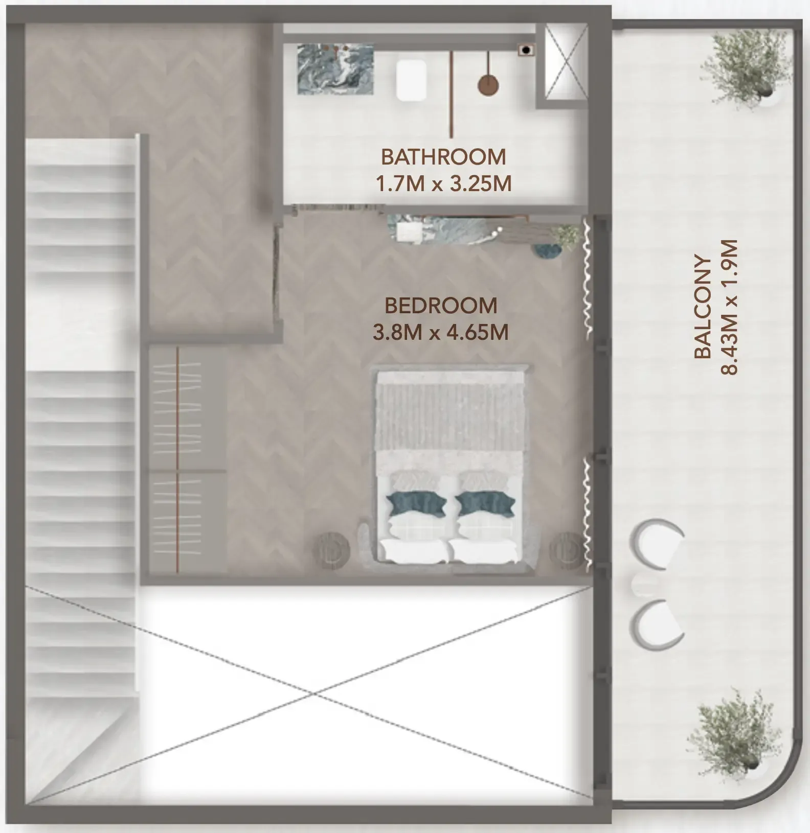 1 bed