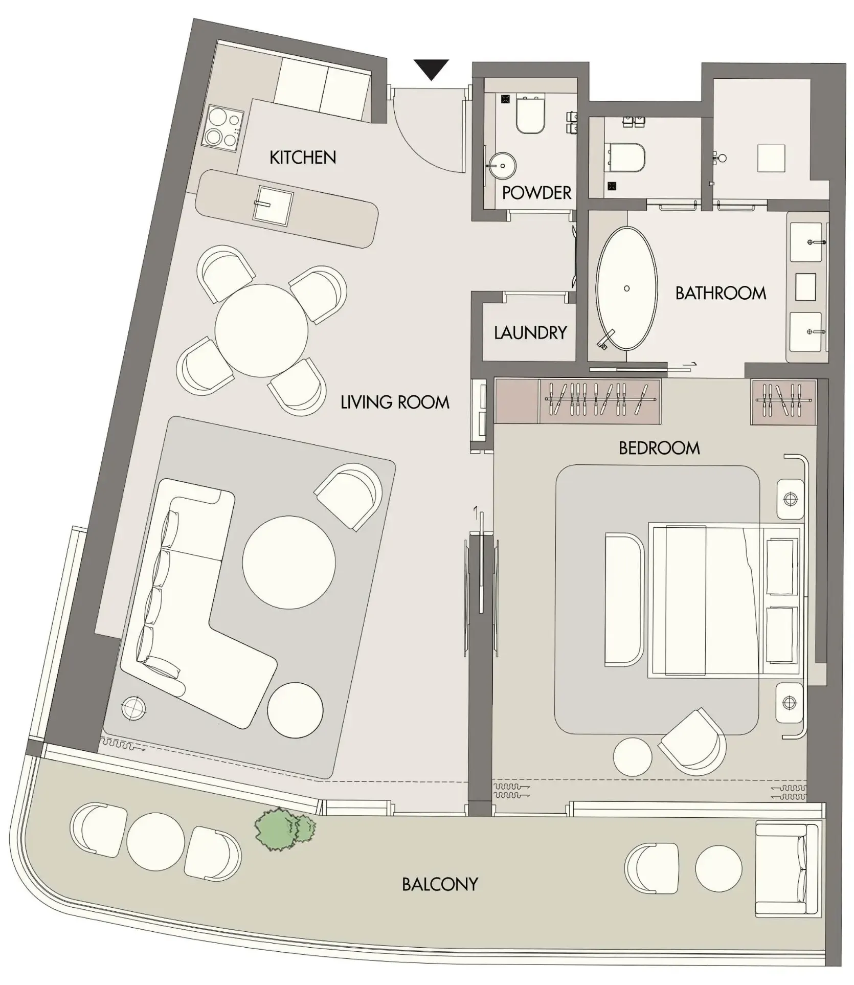 1 bed