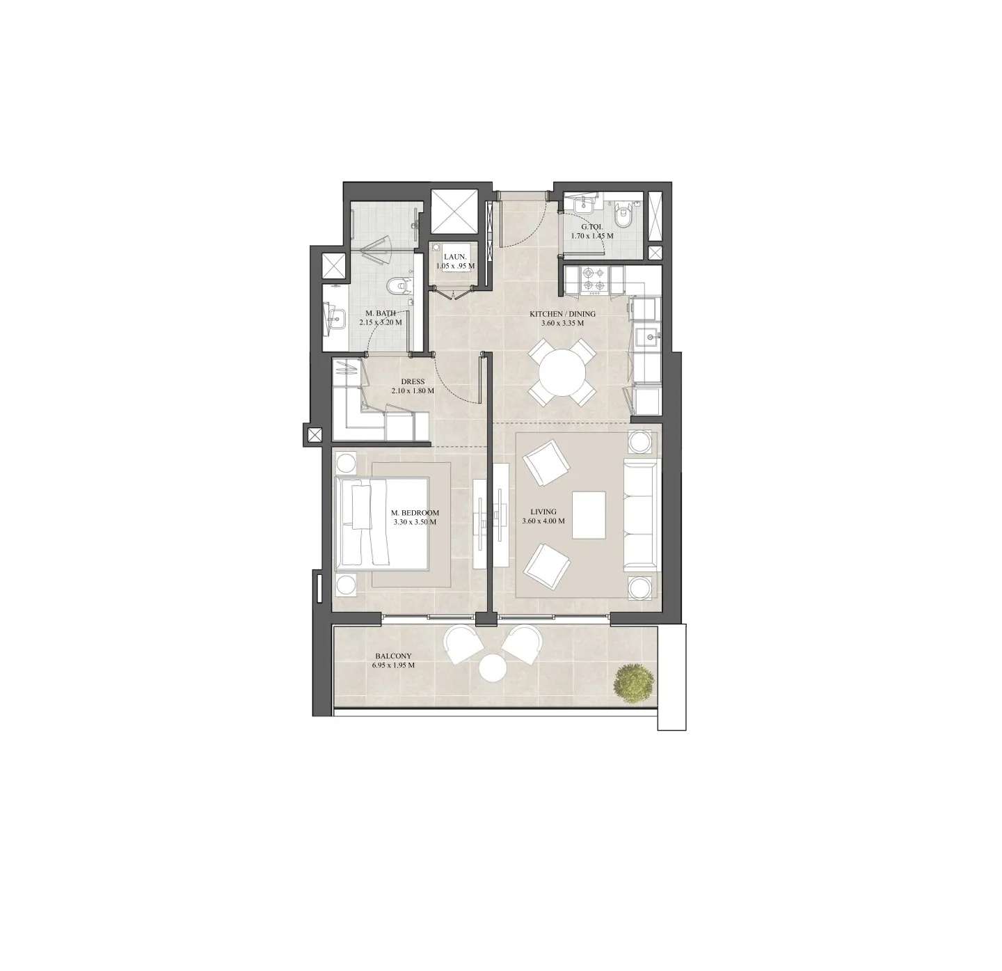 1BR Layout