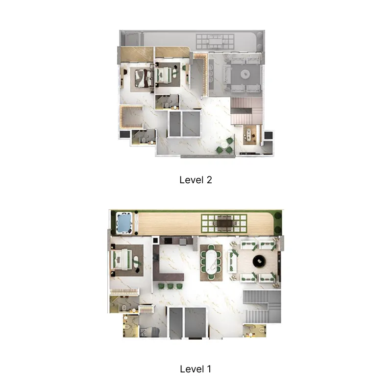 3 bedrooms floor plan