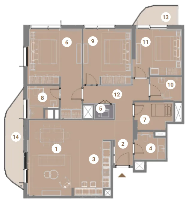 3BR Layout