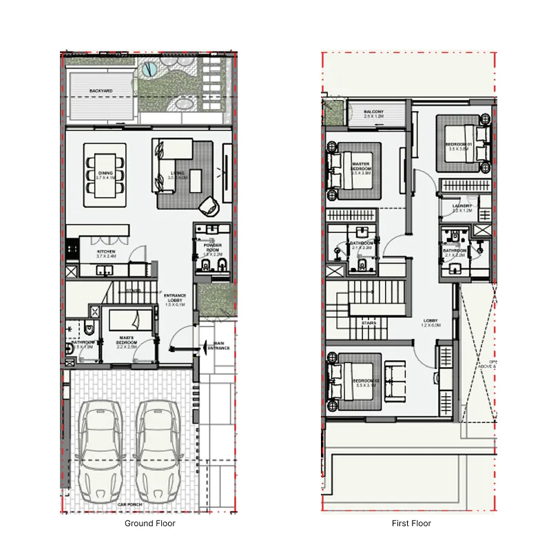 Azizi Florence — 5 Bedrooms floor plan