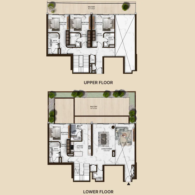 4 bedrooms floor plan