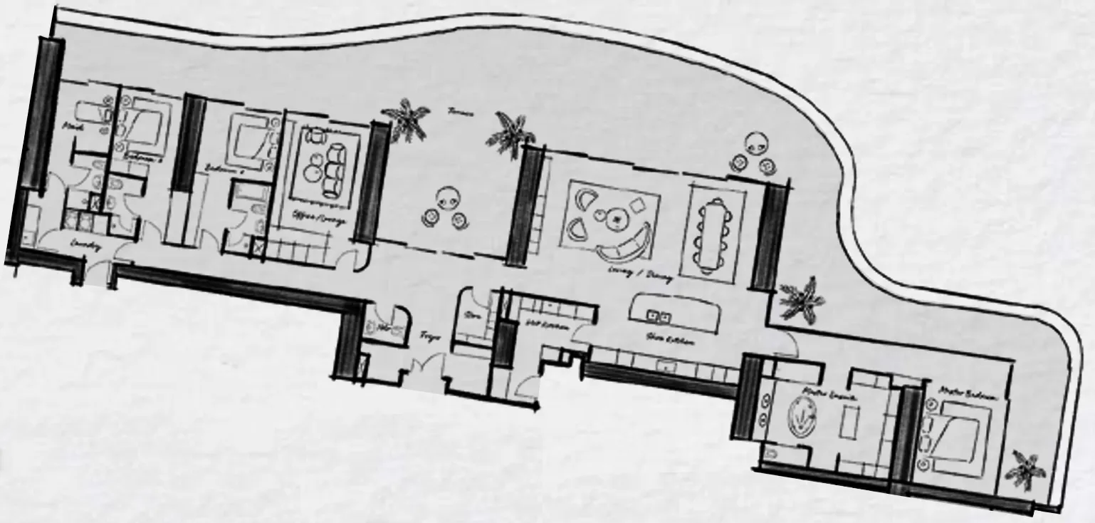 3 bedrooms floor plan