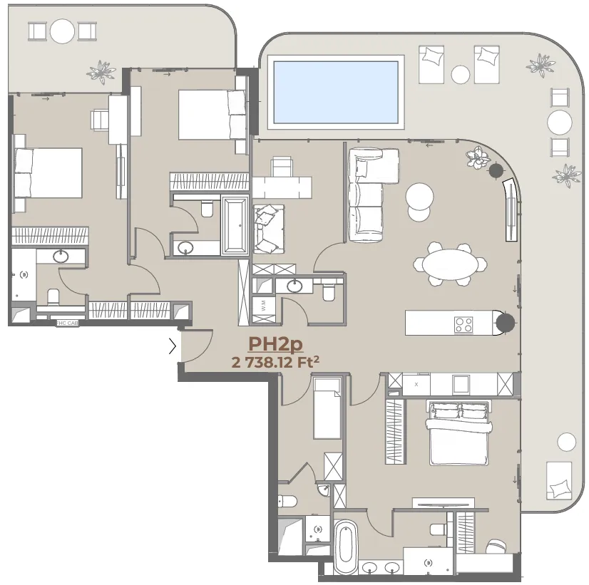 4 bedrooms floor plan