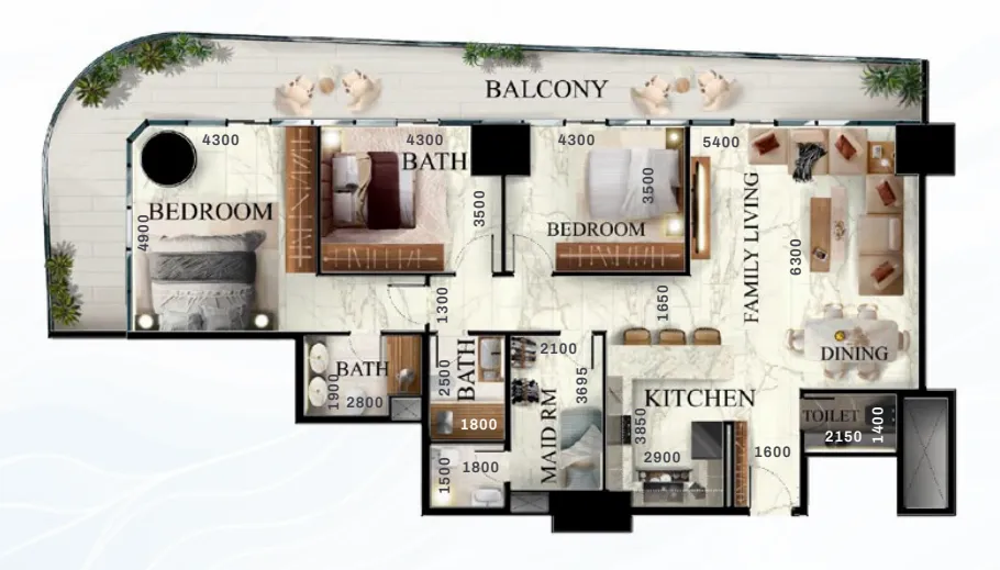 3 bed