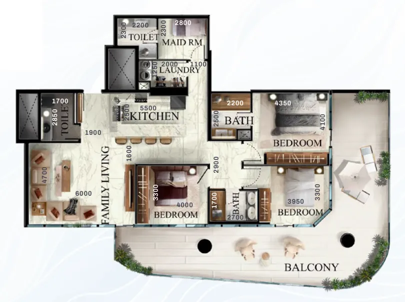 3 bed