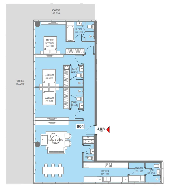 Reportage Properties Sensi 3BR floor plan