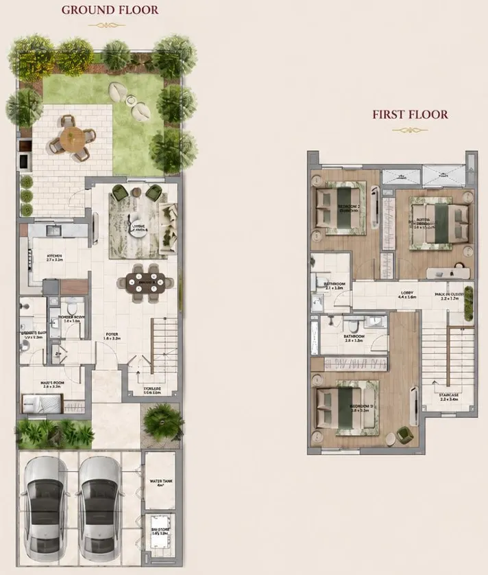3 bedrooms floor plan