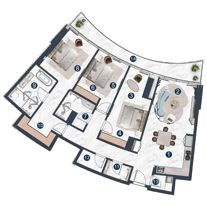 3BR Layout