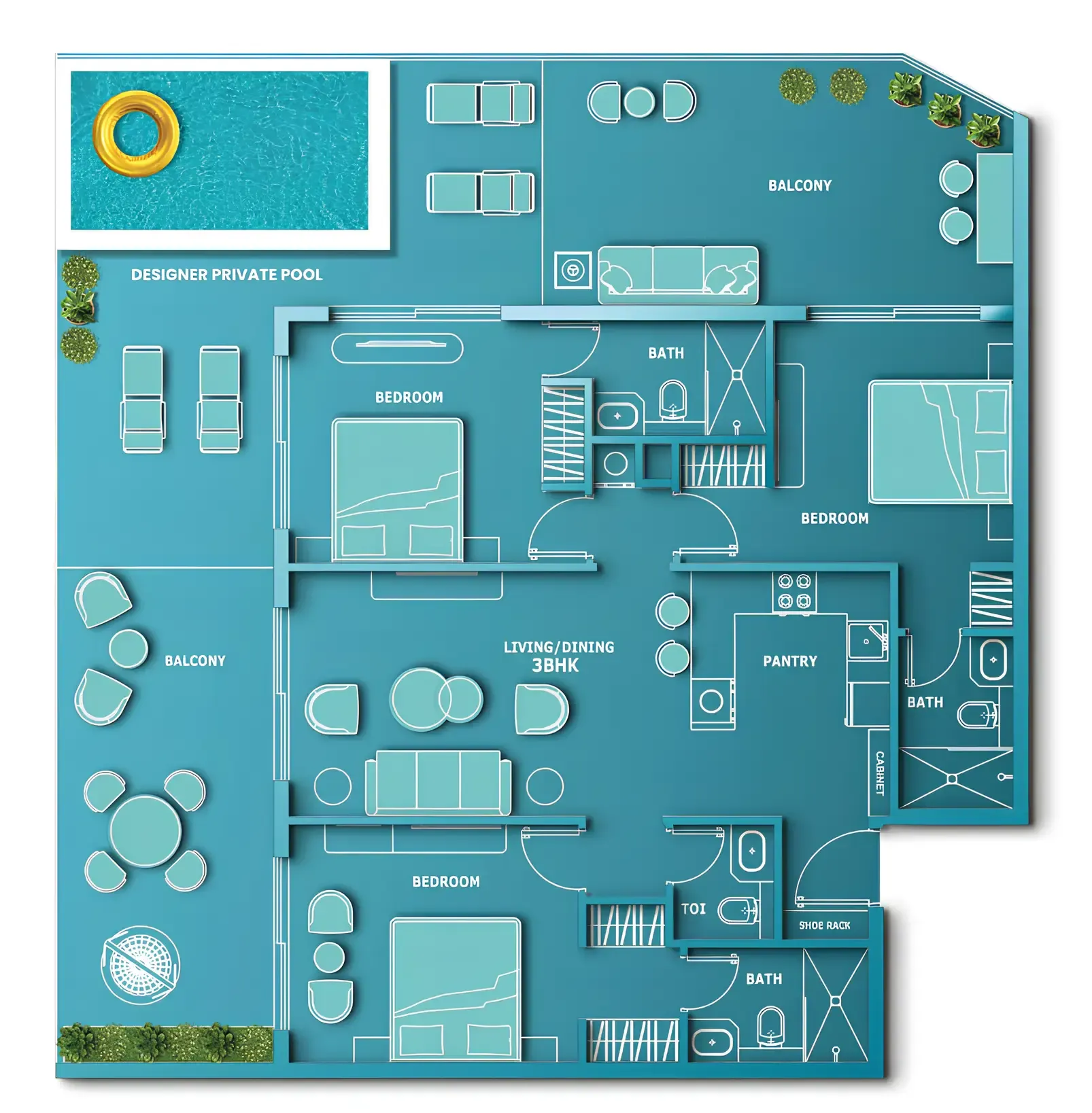 3BR Layout