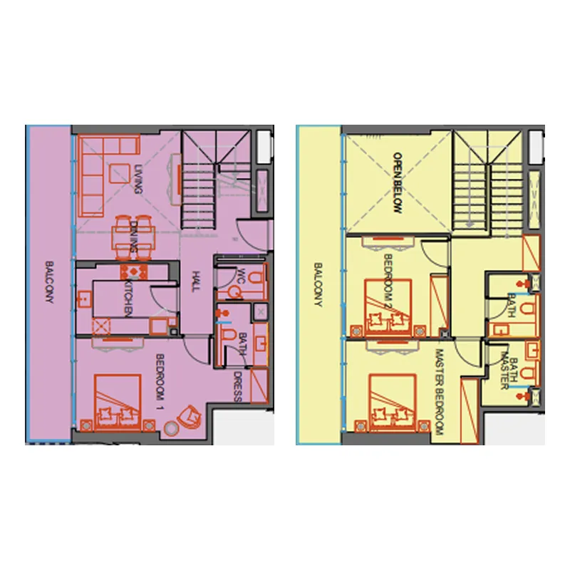 3 bedrooms floor plan