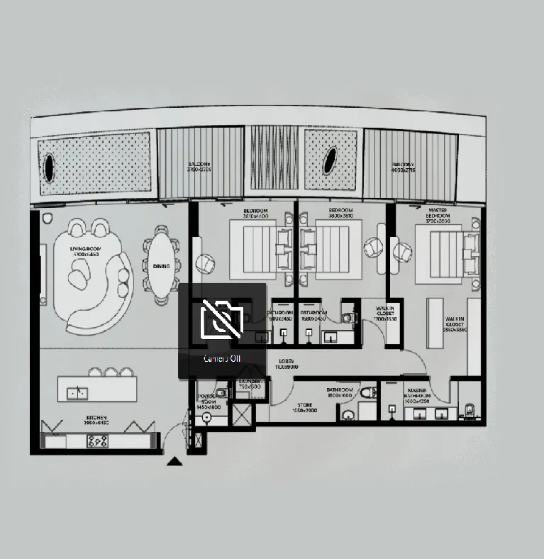3 bedrooms floor plan