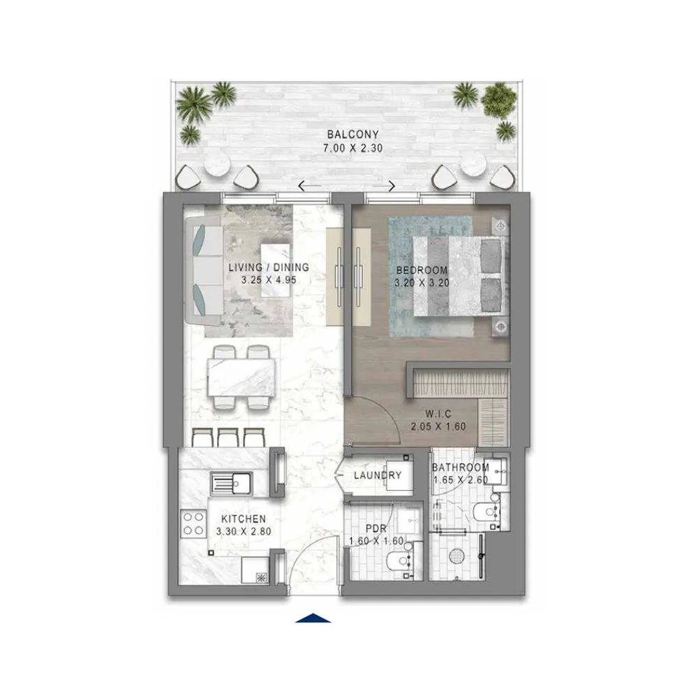 1 bed