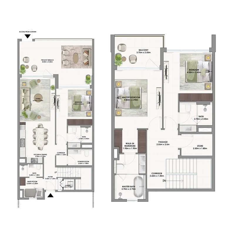 3 bedrooms floor plan
