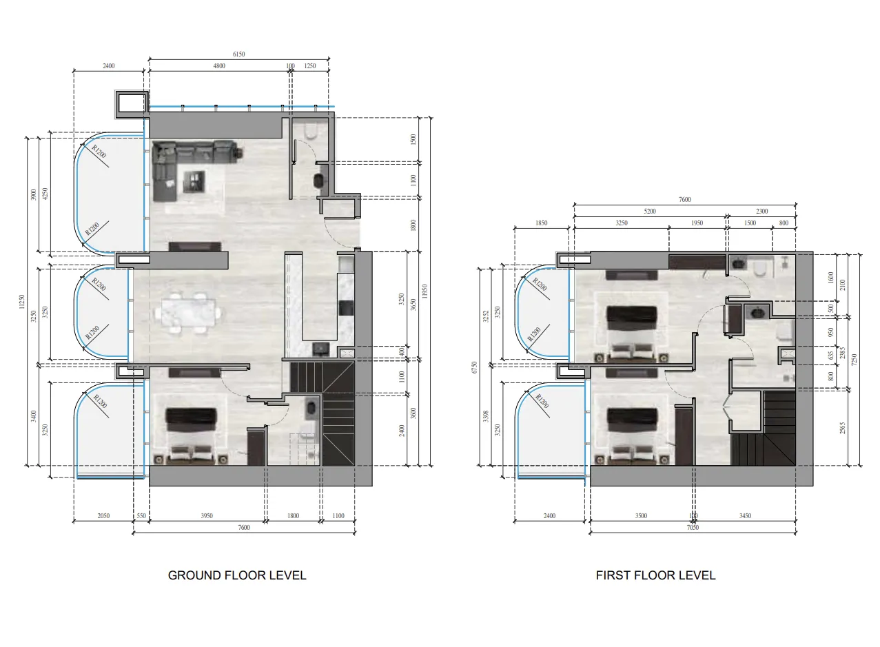3 bedrooms floor plan