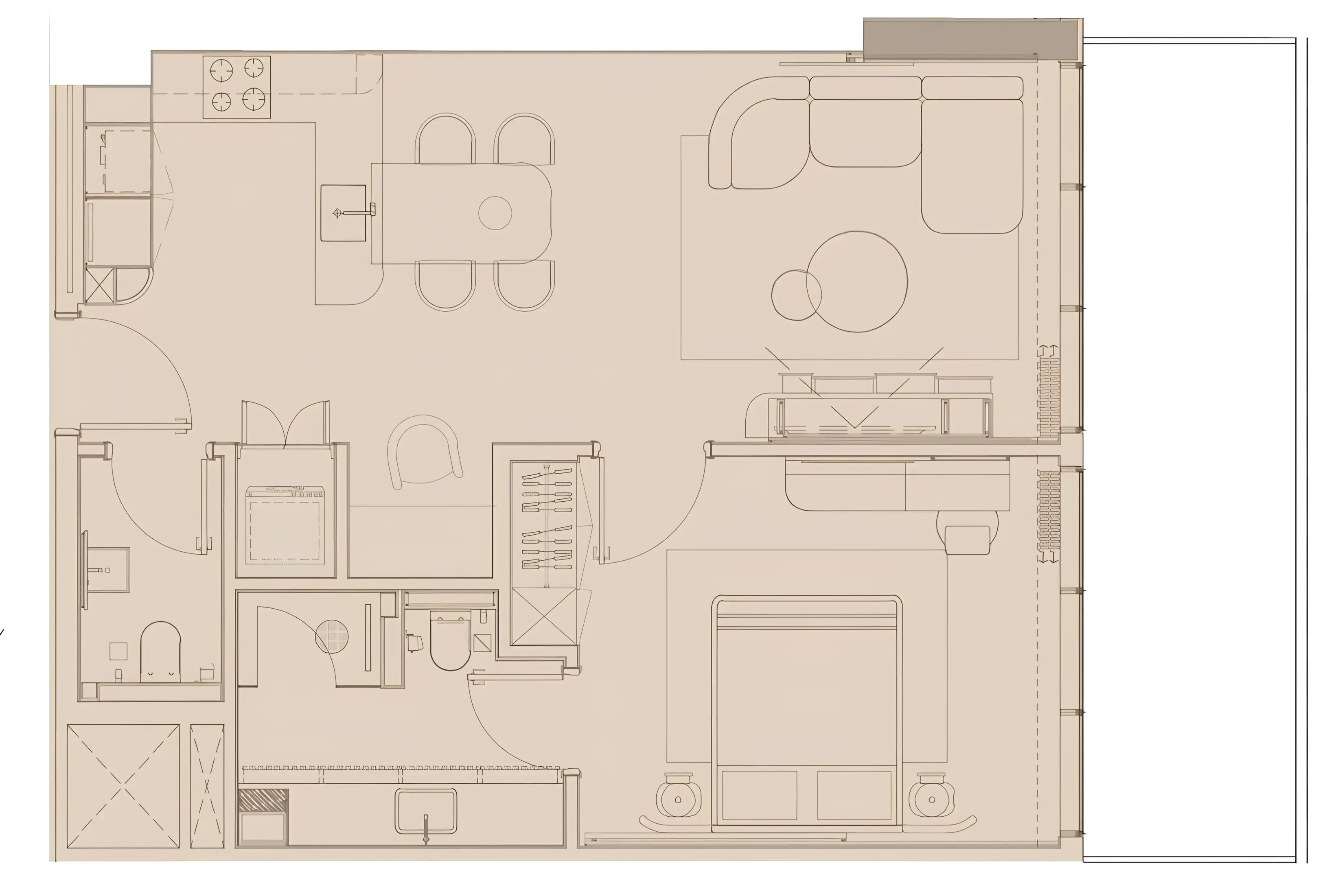 Imtiaz Development Pearl House IV 1BR floor plan