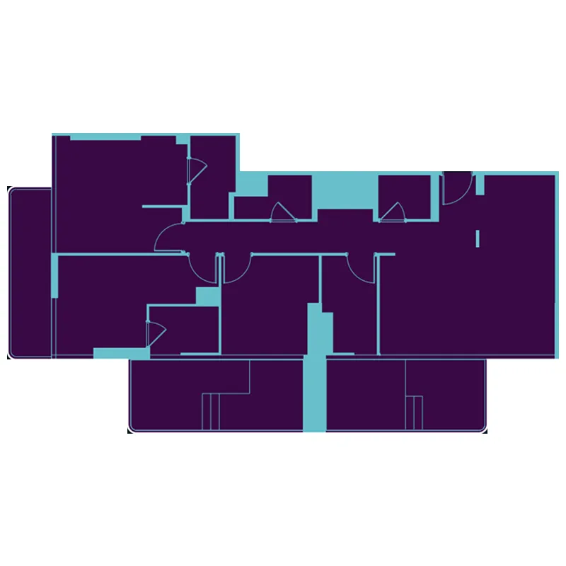3 bedrooms floor plan