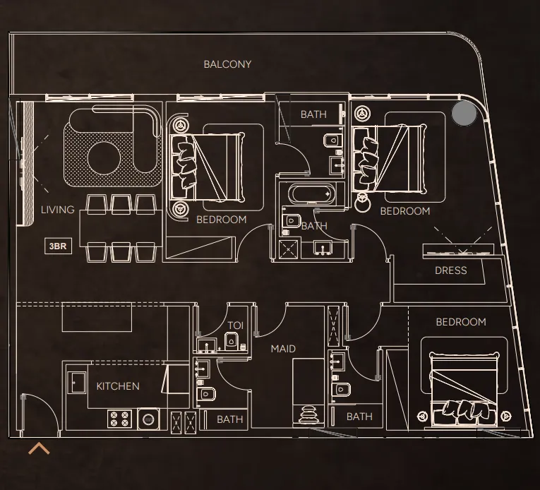 3 bedrooms floor plan