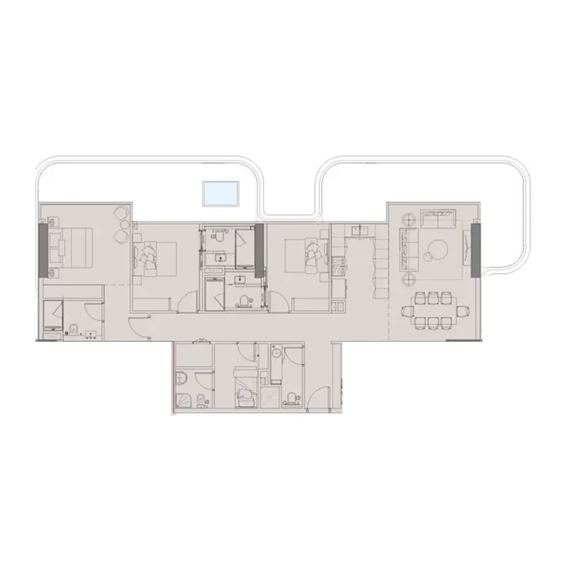 3 bedrooms floor plan