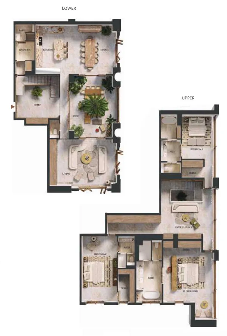 3 bedrooms floor plan