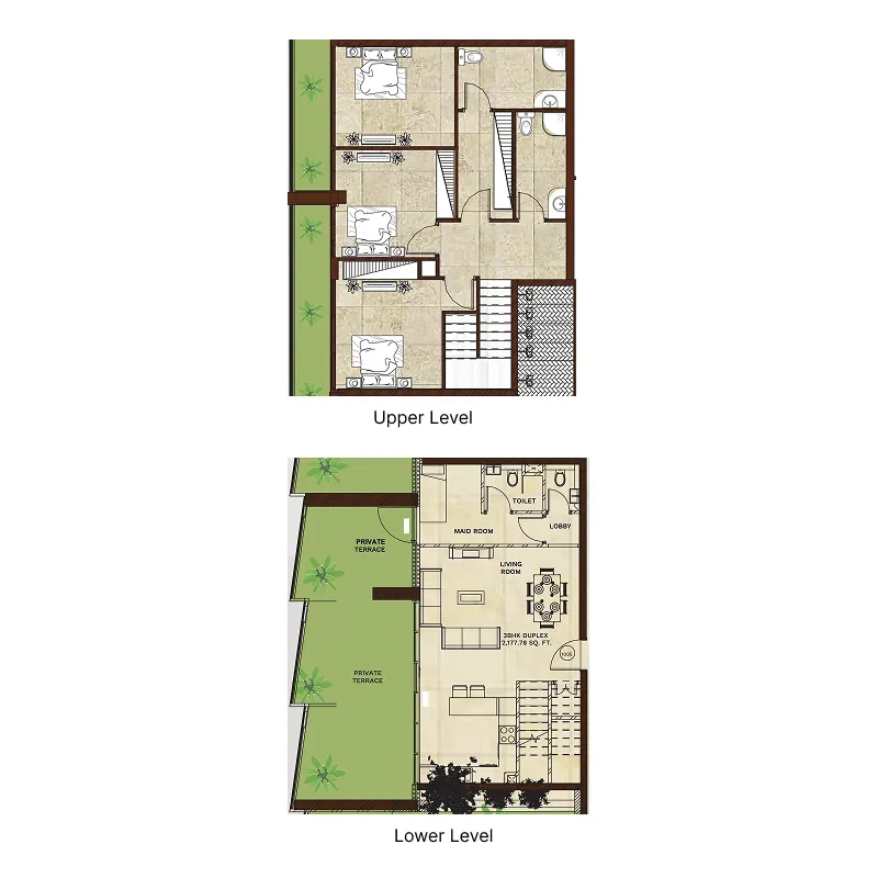3 bedrooms floor plan