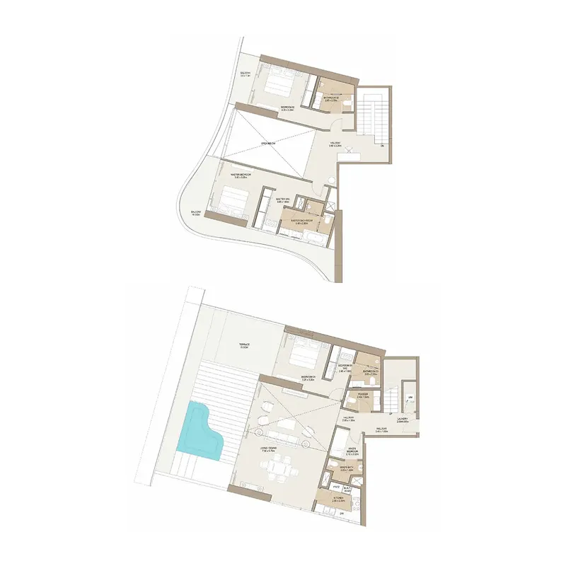 One Development Laguna Residence 3BR floor plan