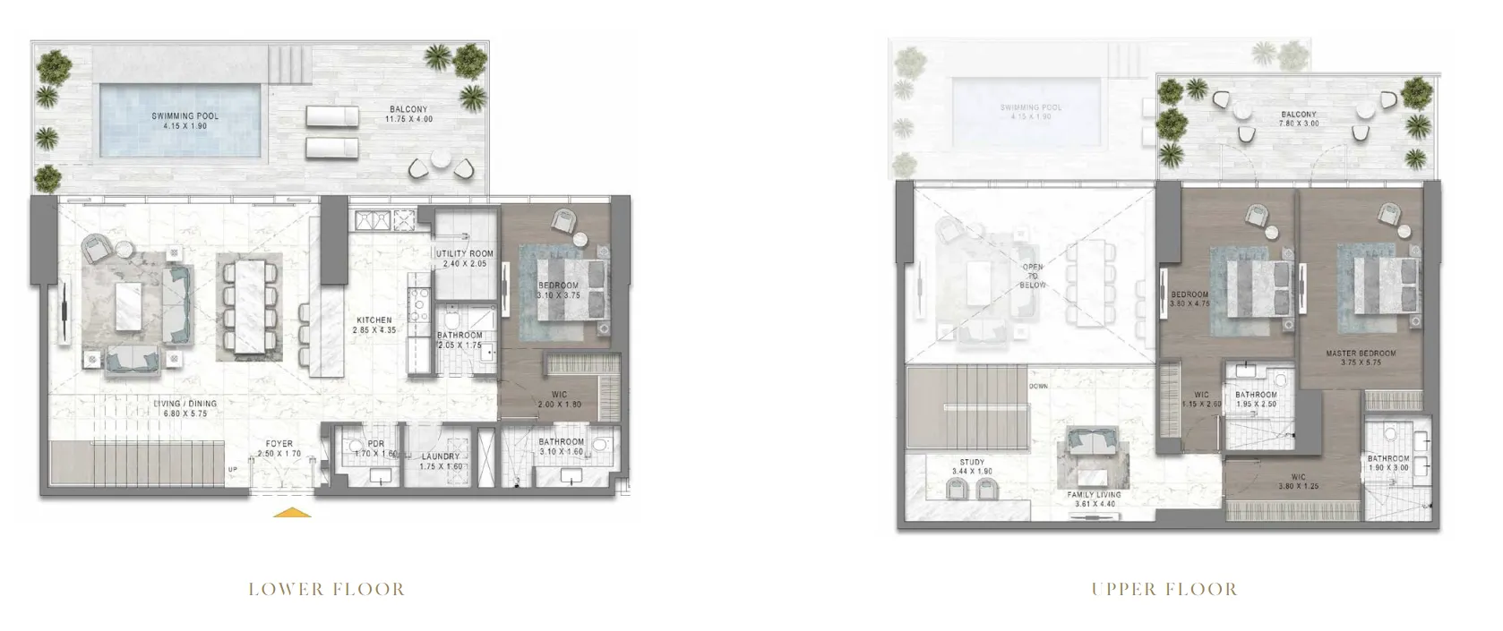 3 bedrooms floor plan