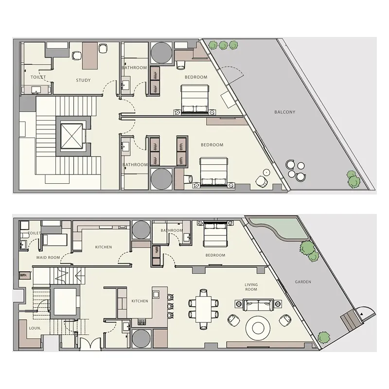 3 bedrooms floor plan