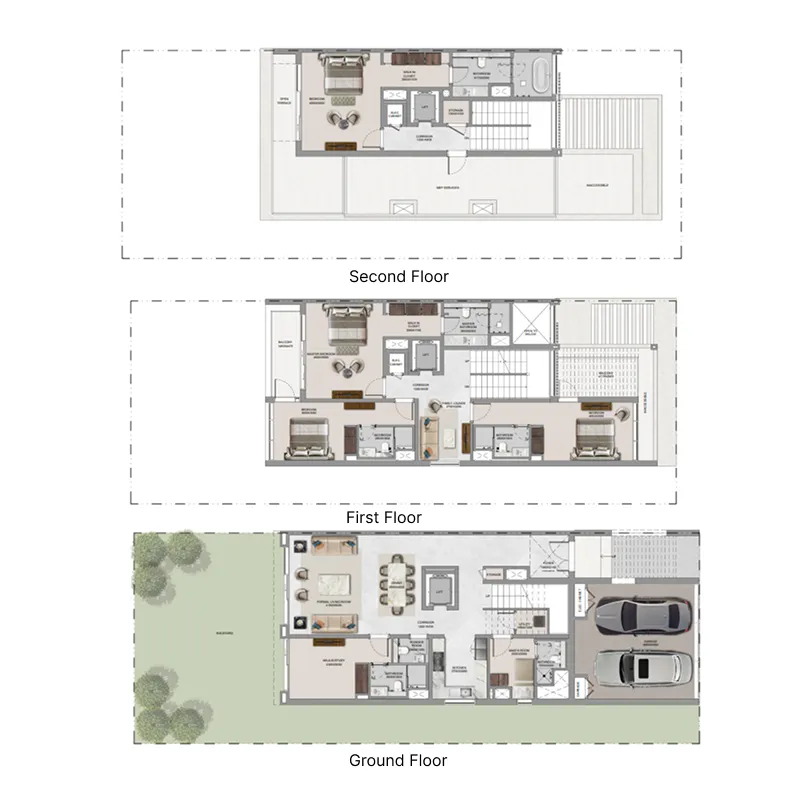 4-bedroom villa floor plan