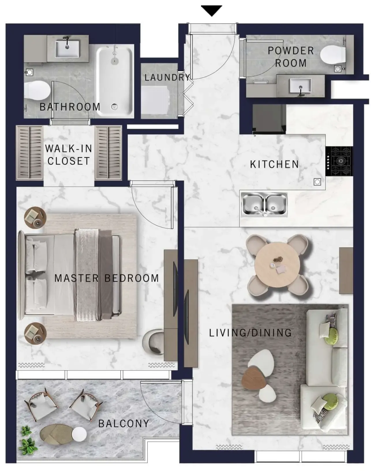 1 bed