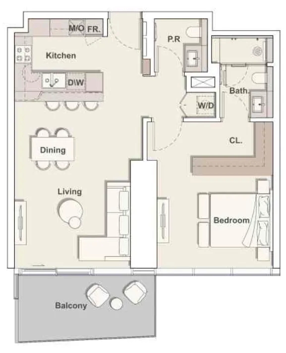 1 bed