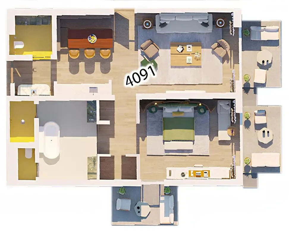 1 bedroom floor plan