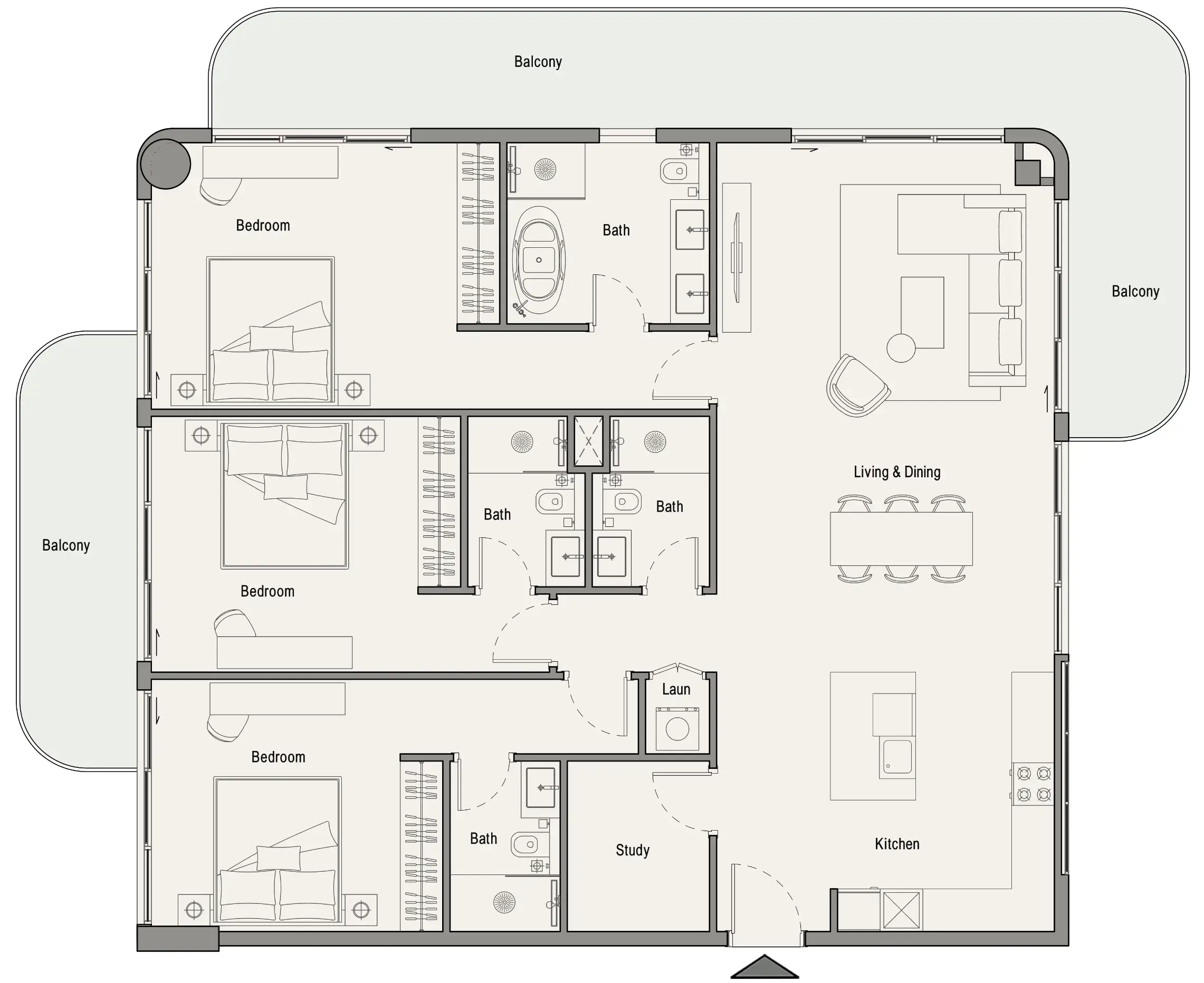 3BR Layout