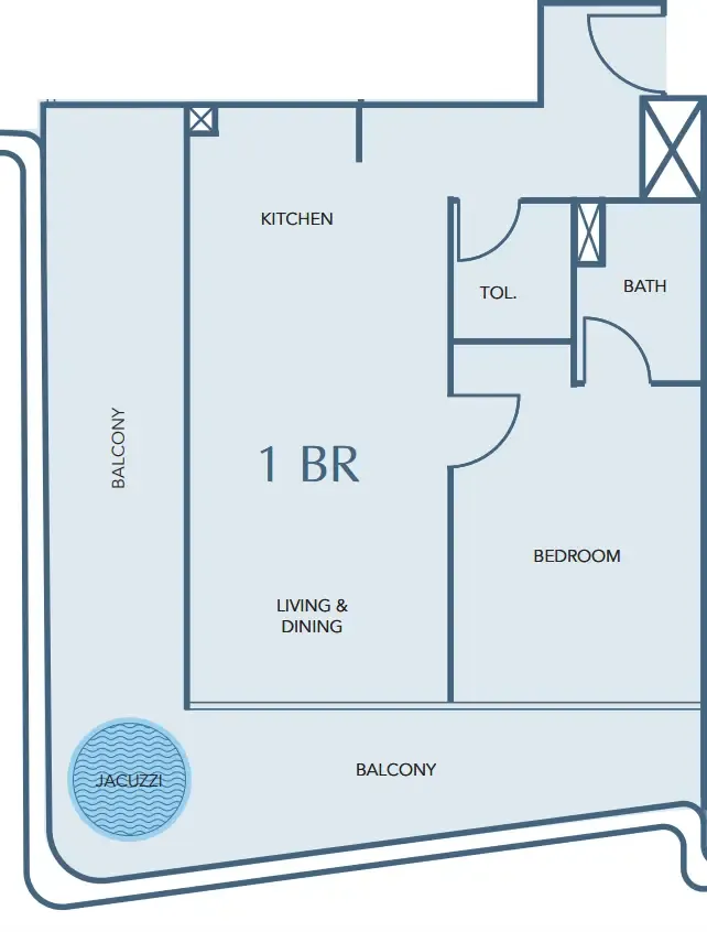 1 bed