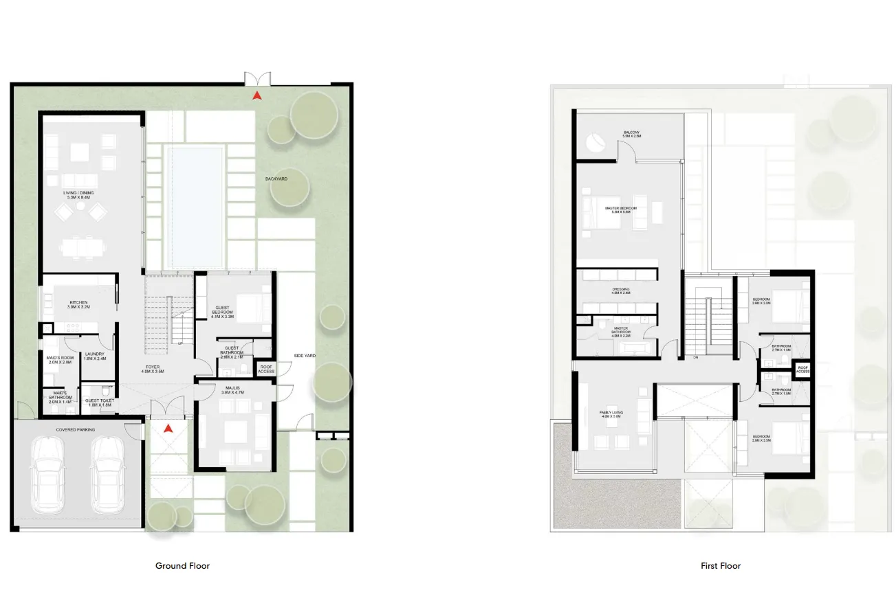 4-bedroom townhouse floor plan